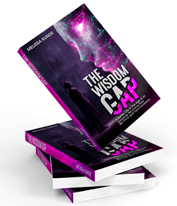 The Wisdom Gap by Melissa Kunde — book stack
